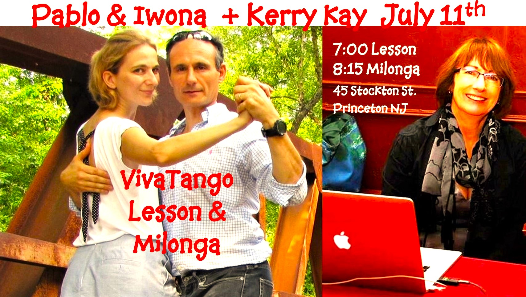 Milonga hosted by Kerry Kay and Lesson taught by Pablo Garcia and Iwona
