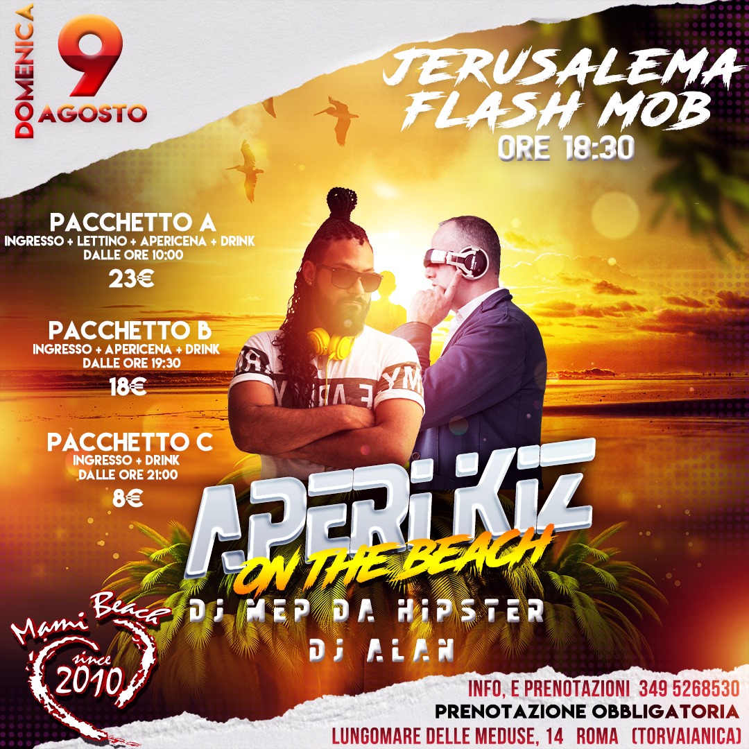 Aperi Kiz on the Beach Jerusalema FLASH MOB ROMA