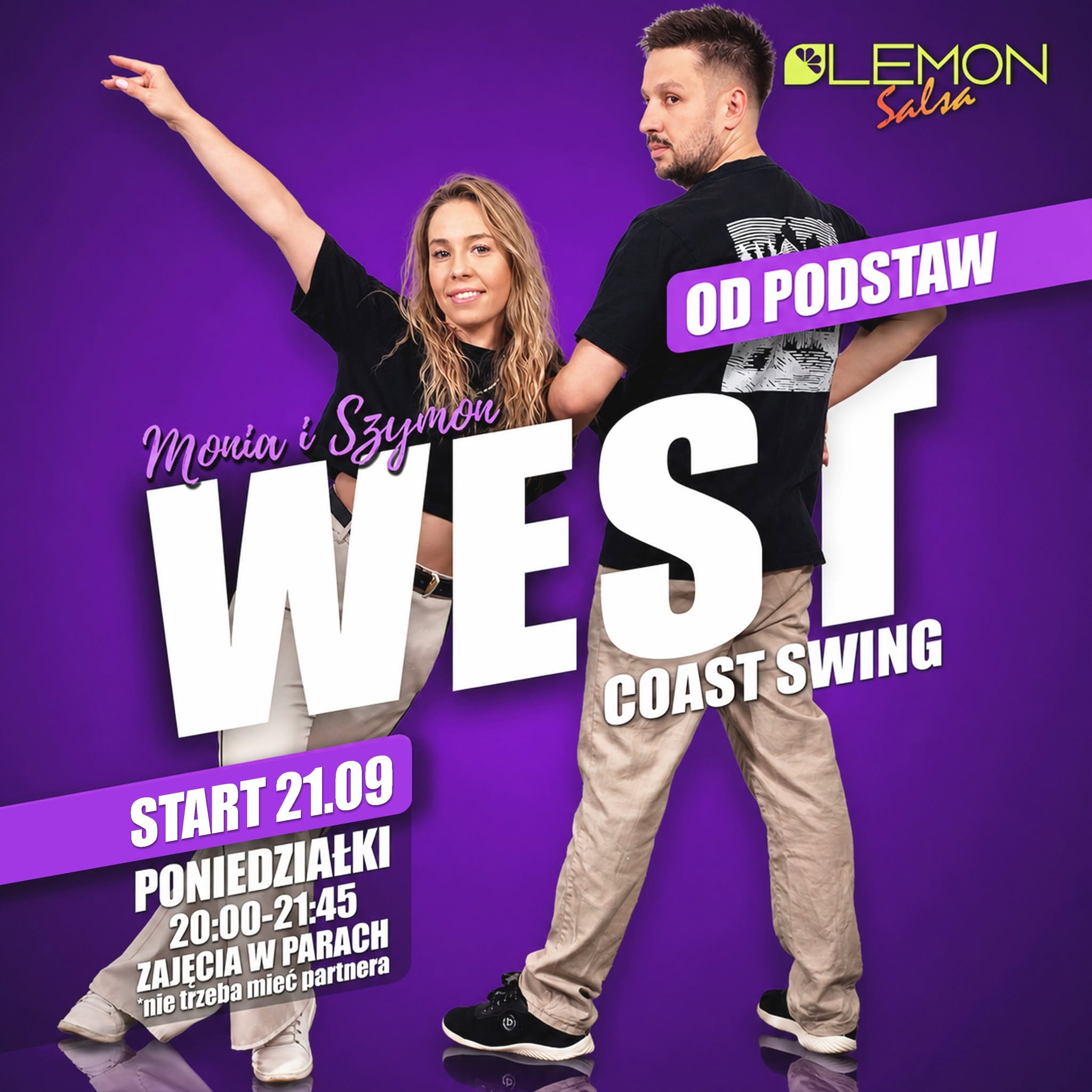Wrzesień 2026! NOWY KURS West Coast Swing! Dla singli i par!