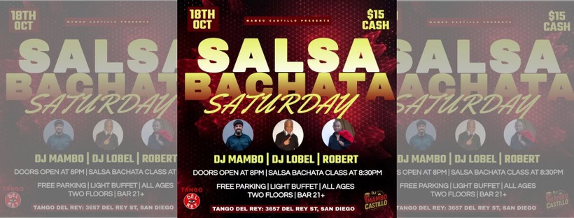 SALSA & BACHATA SATURDAY OCTOBER 18TH