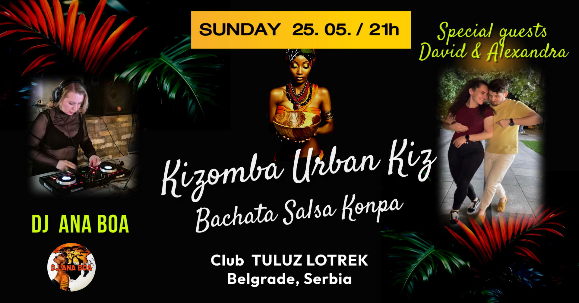 💃🕺 KIZOMBA URBAN KIZZ BACHATA 21h Sunday 25.05. Tuluz Lotrek