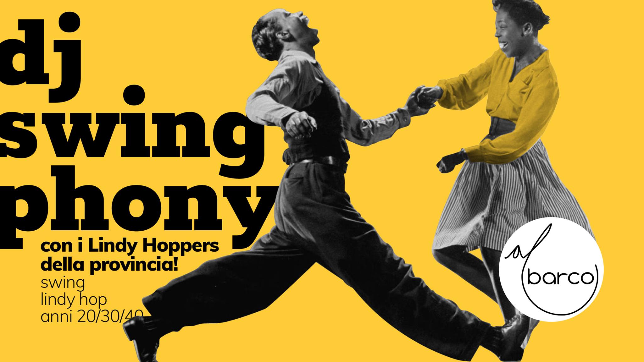 Dj Swingphony con i Lindy Hoppers della provincia, al barco