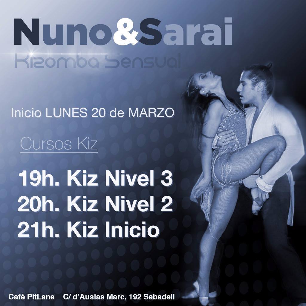 Los LUNES, Nuevos Cursos Kizomba, con NUNO & SARAI, en Sabadell!