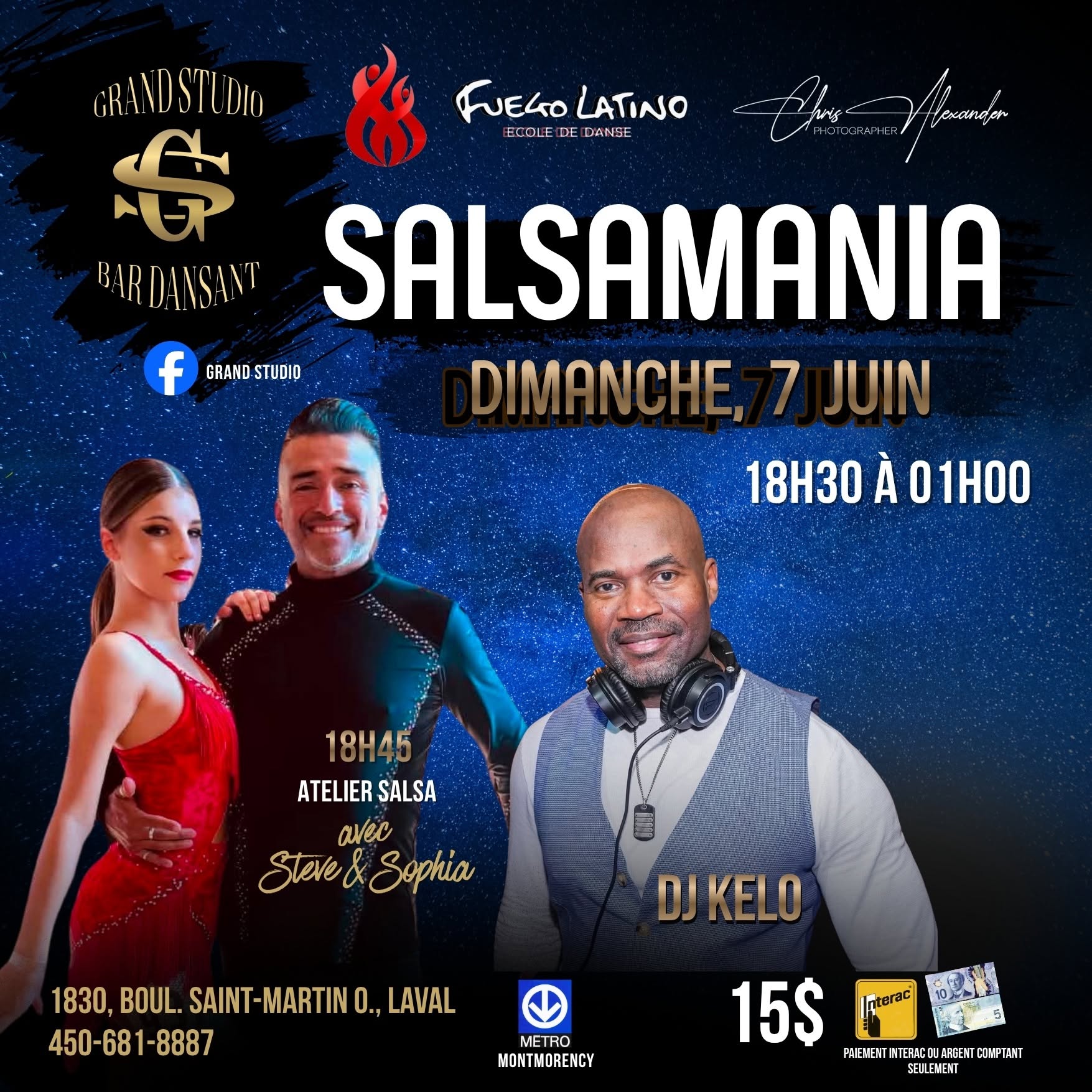 Danse Latine - Laval - SalsaMania - Dimanche 7 Juin