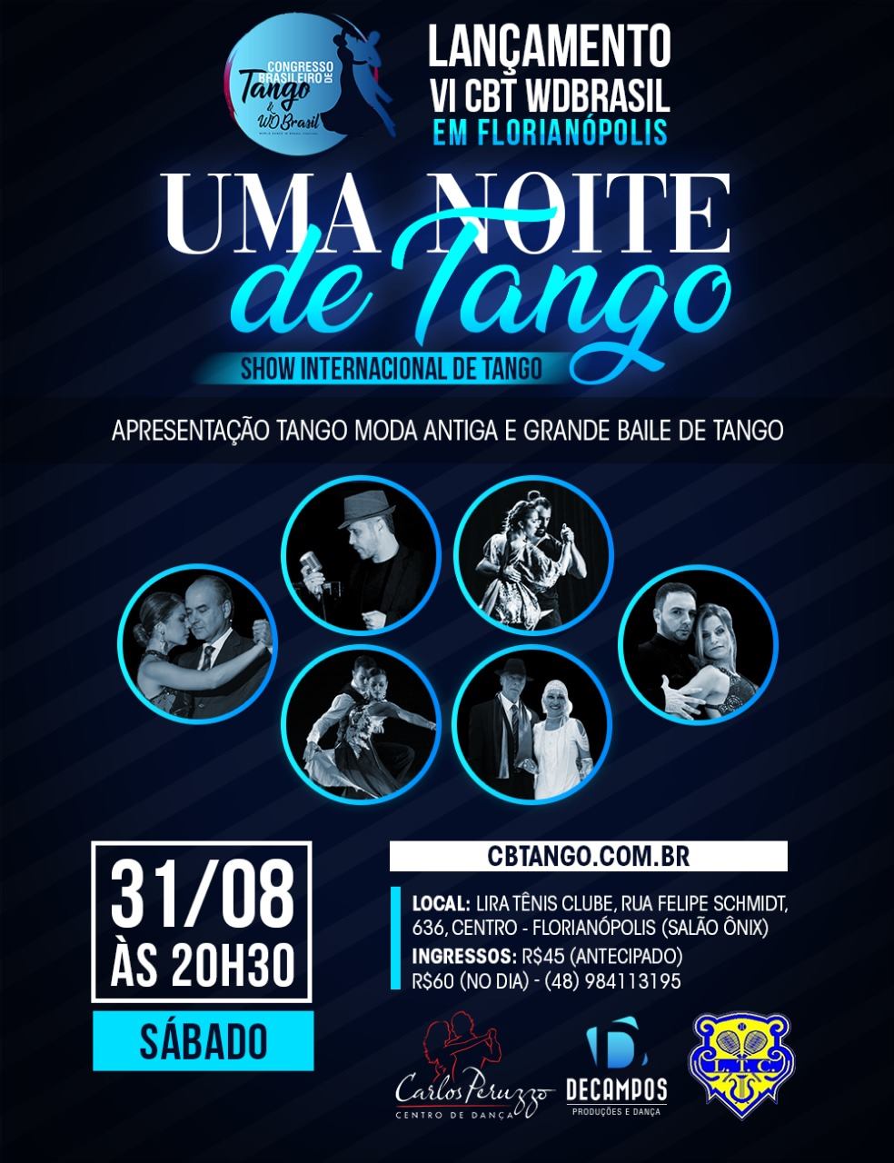 Uma Noite de Tango - Sábado 31 08 no Lira Tênis Clube