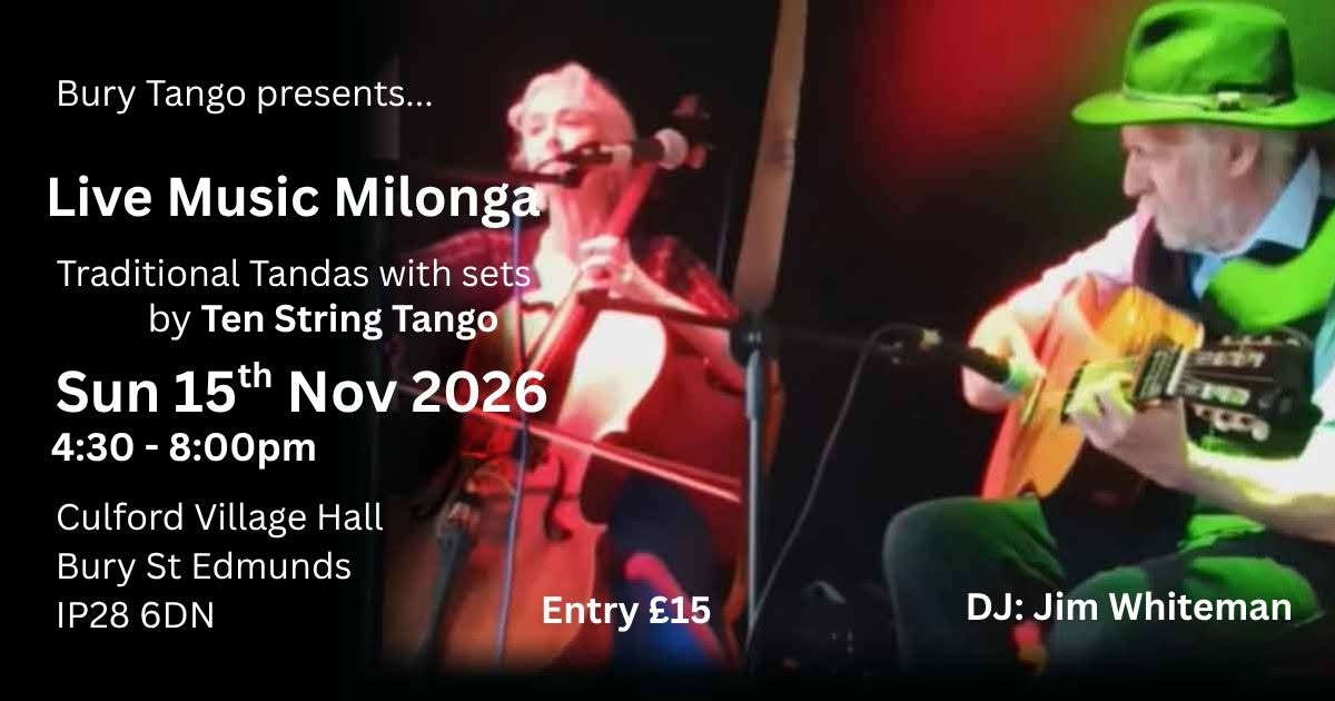 Live Music Milonga with Ten String Tango