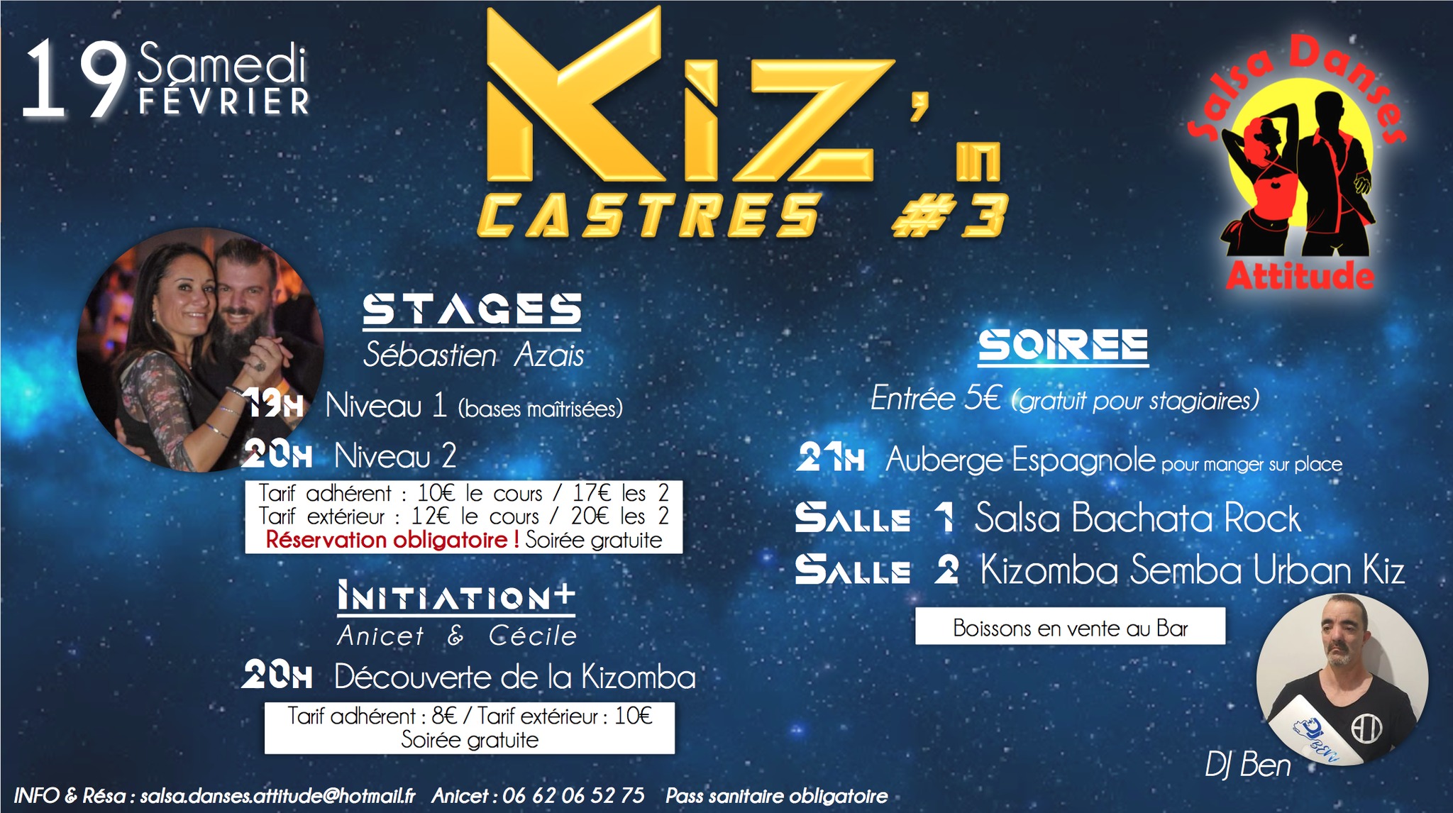Kiz'in Castres #3 avec Soirée spéciale Kiz + Salsa Bachata Rock