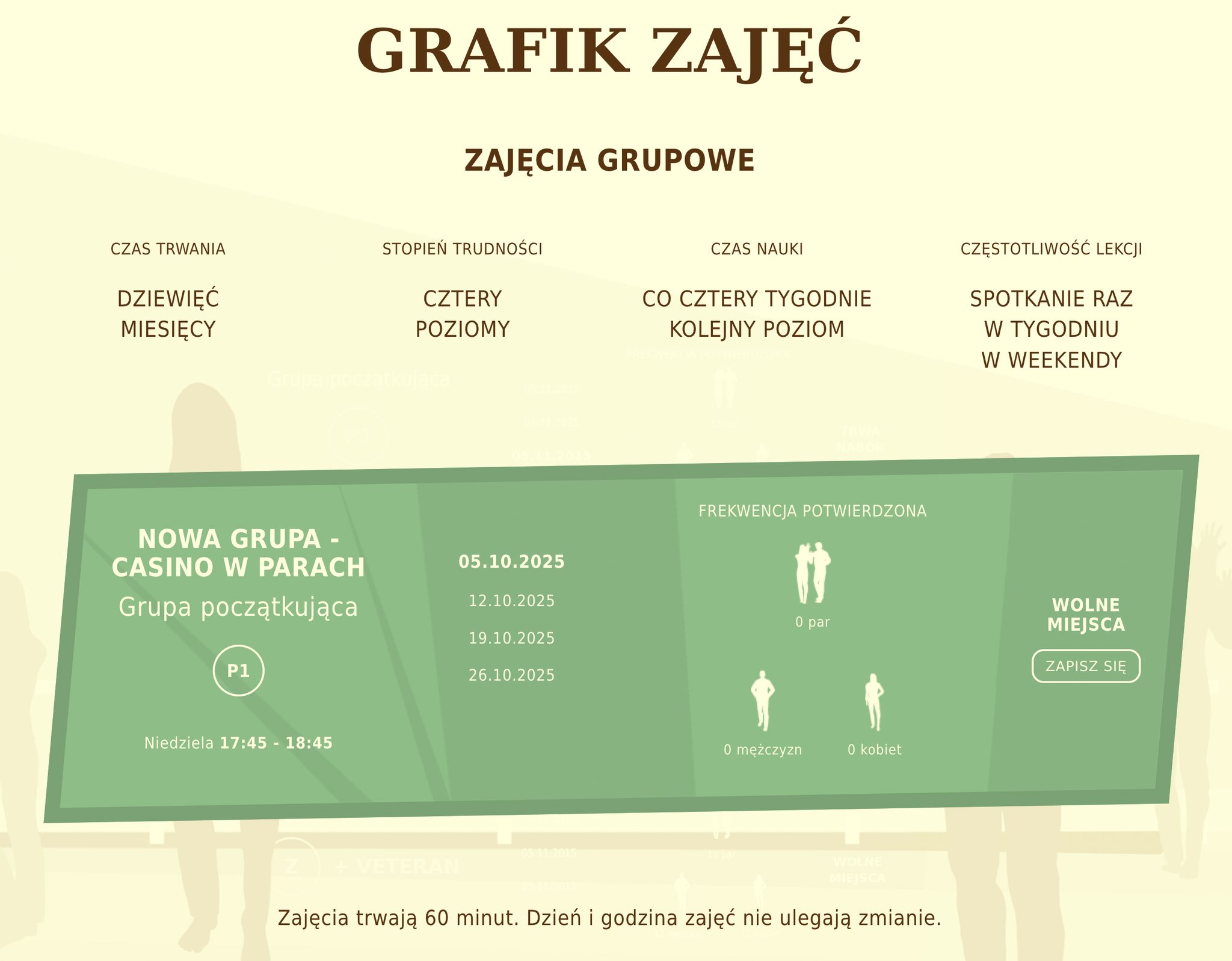 Start nowych zajęć od podstaw:Casino w parach!!