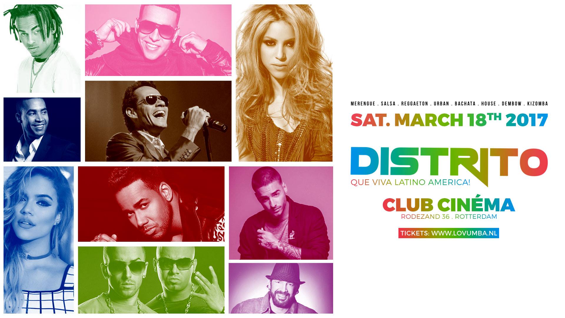 Distrito 'Que Viva Latino America' Sat. March 18th Cinéma R'dam