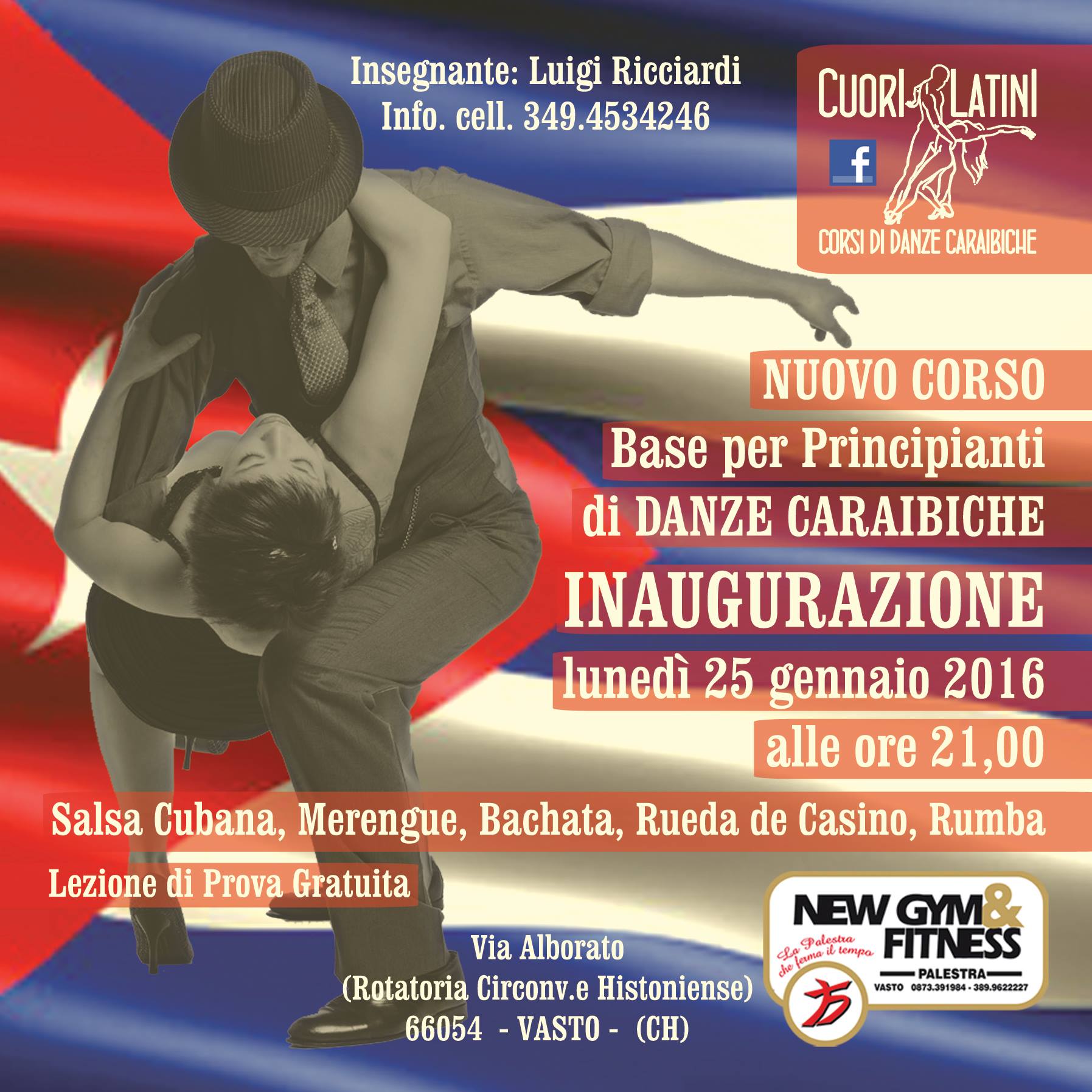 NUOVO CORSO DEL LUNEDÌ - Base per Principianti di Danze Caraibiche - CUORI LATINI (1)