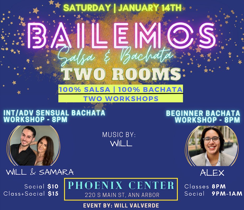 BAILEMOS Social Night - 100% Salsa & 100% Bachata