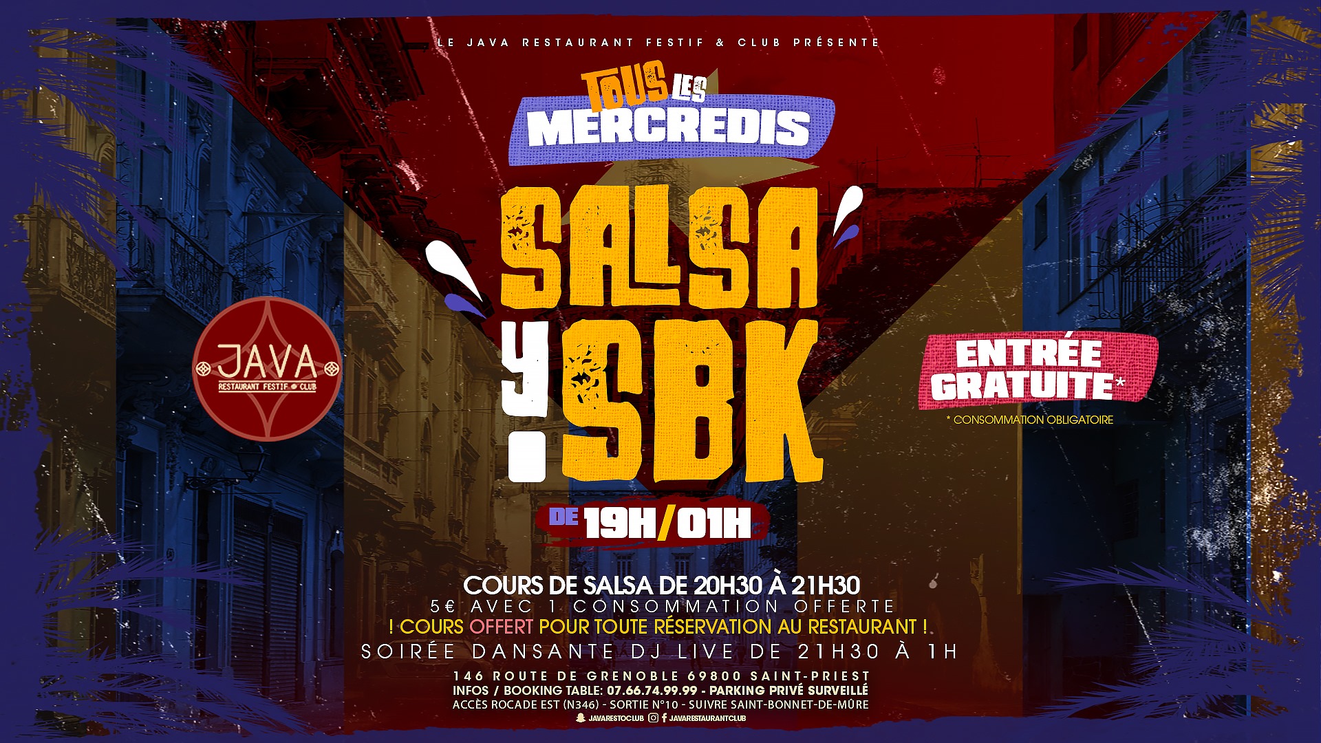 Les Mercredis SALSA Y SBK du Java !