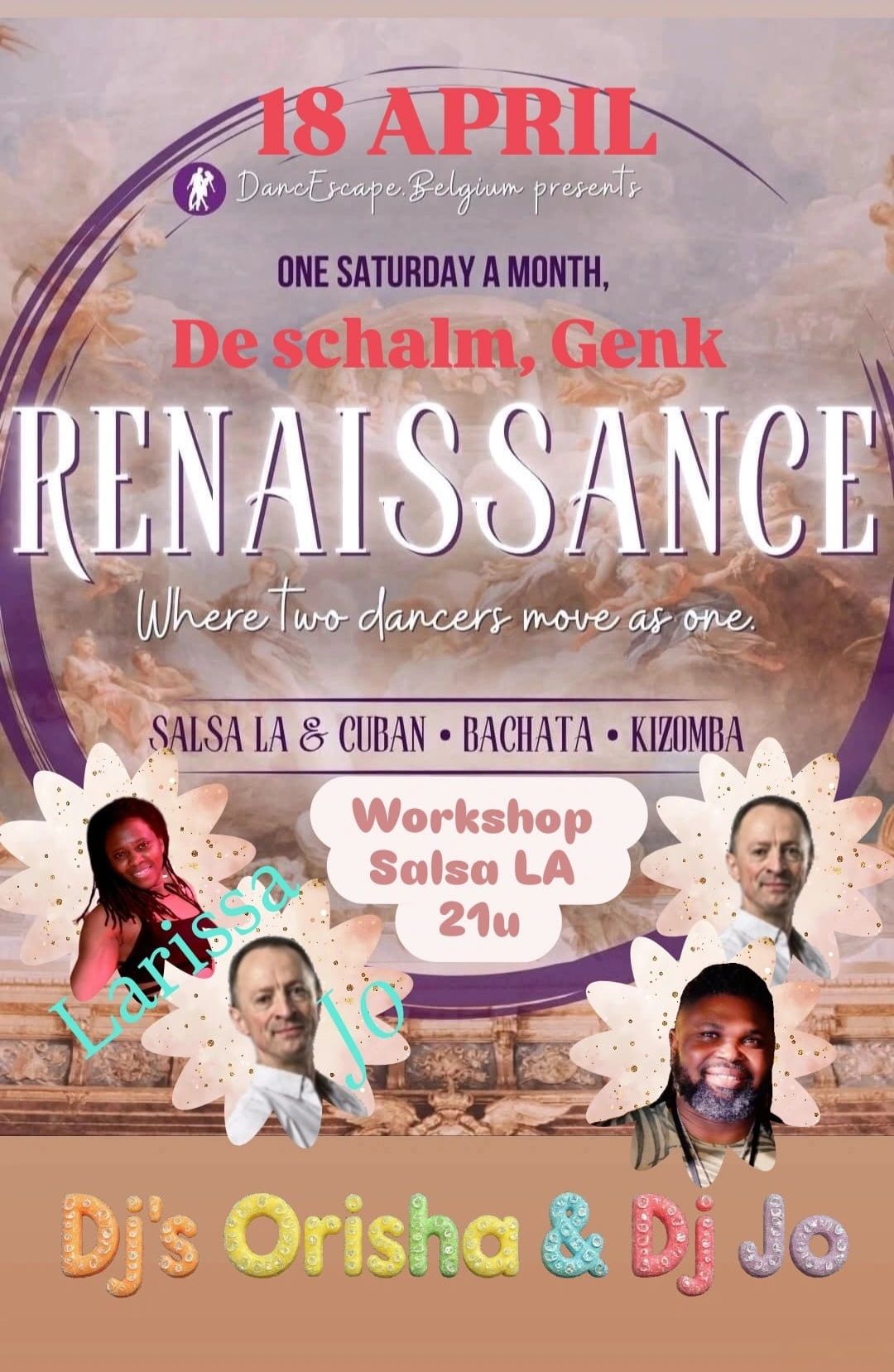 π₯ Renaissance π₯ Salsa LA met Larissa & Jo Dj Orisha en Dj Jo