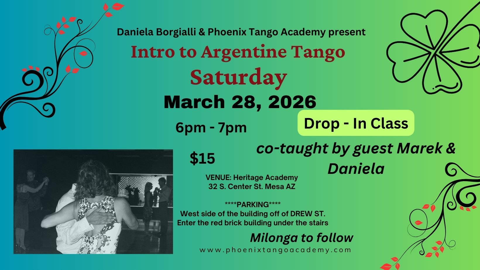 Beginner Friendly - All Levels Argentine Tango class with Daniela