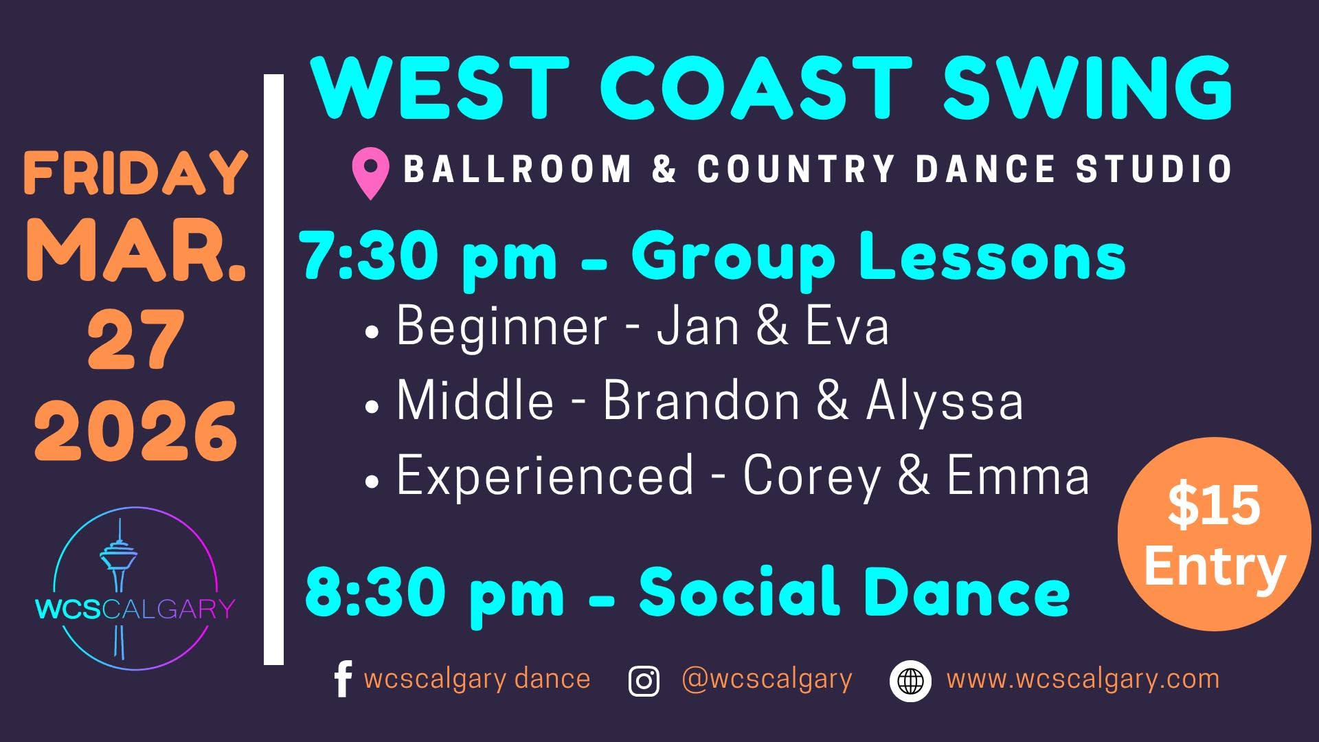 Friday Night WCS Dance!