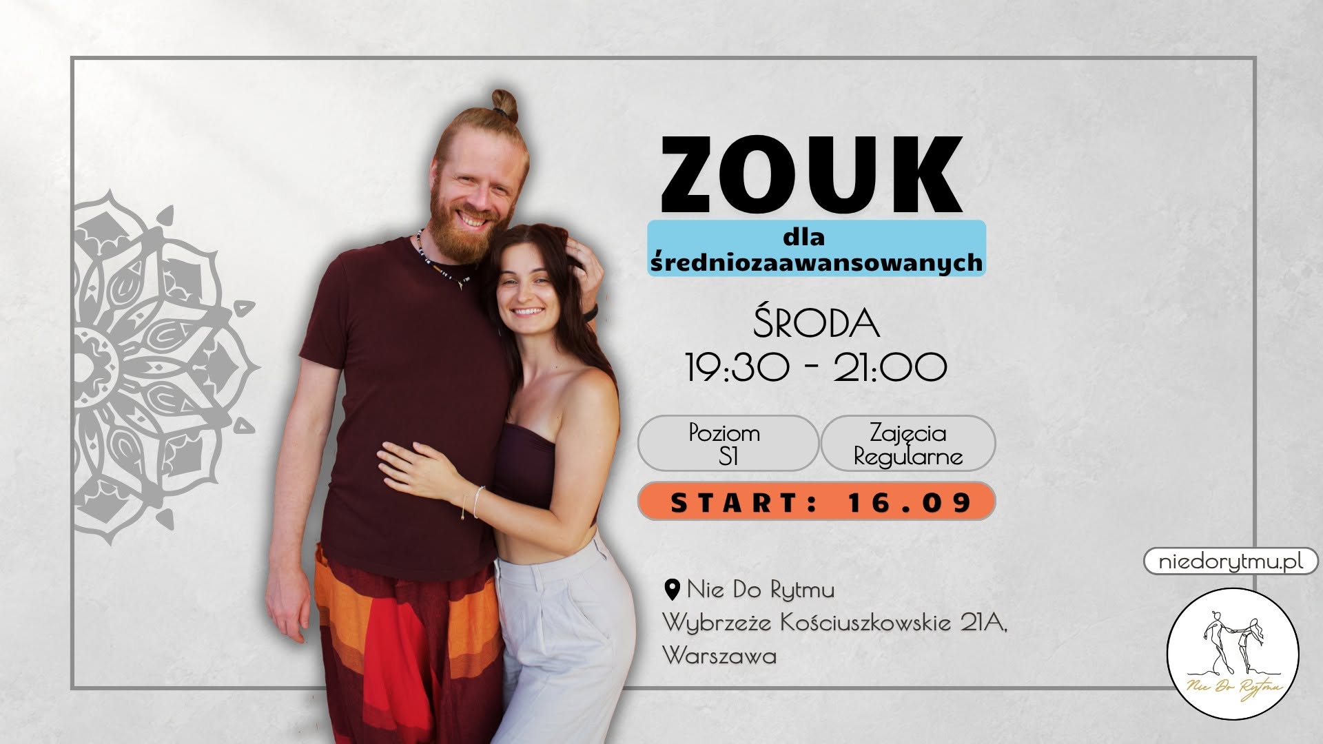 Zouk Dla Średniozaawansowanych - nowy kurs regularny! (środa)