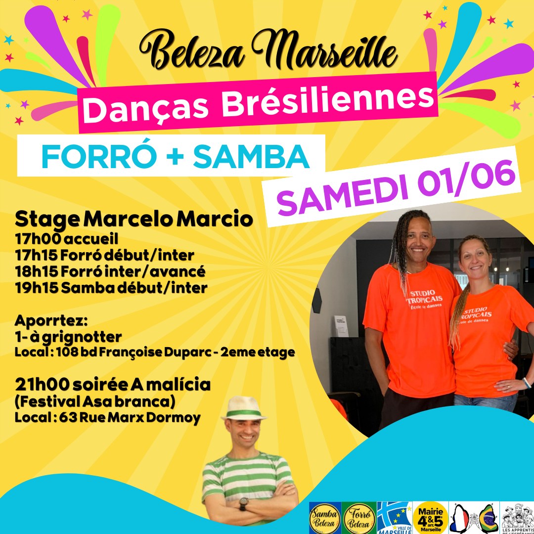STAGE + SOIRÉE Forró et Samba à Marseille avec Marcelo Macio