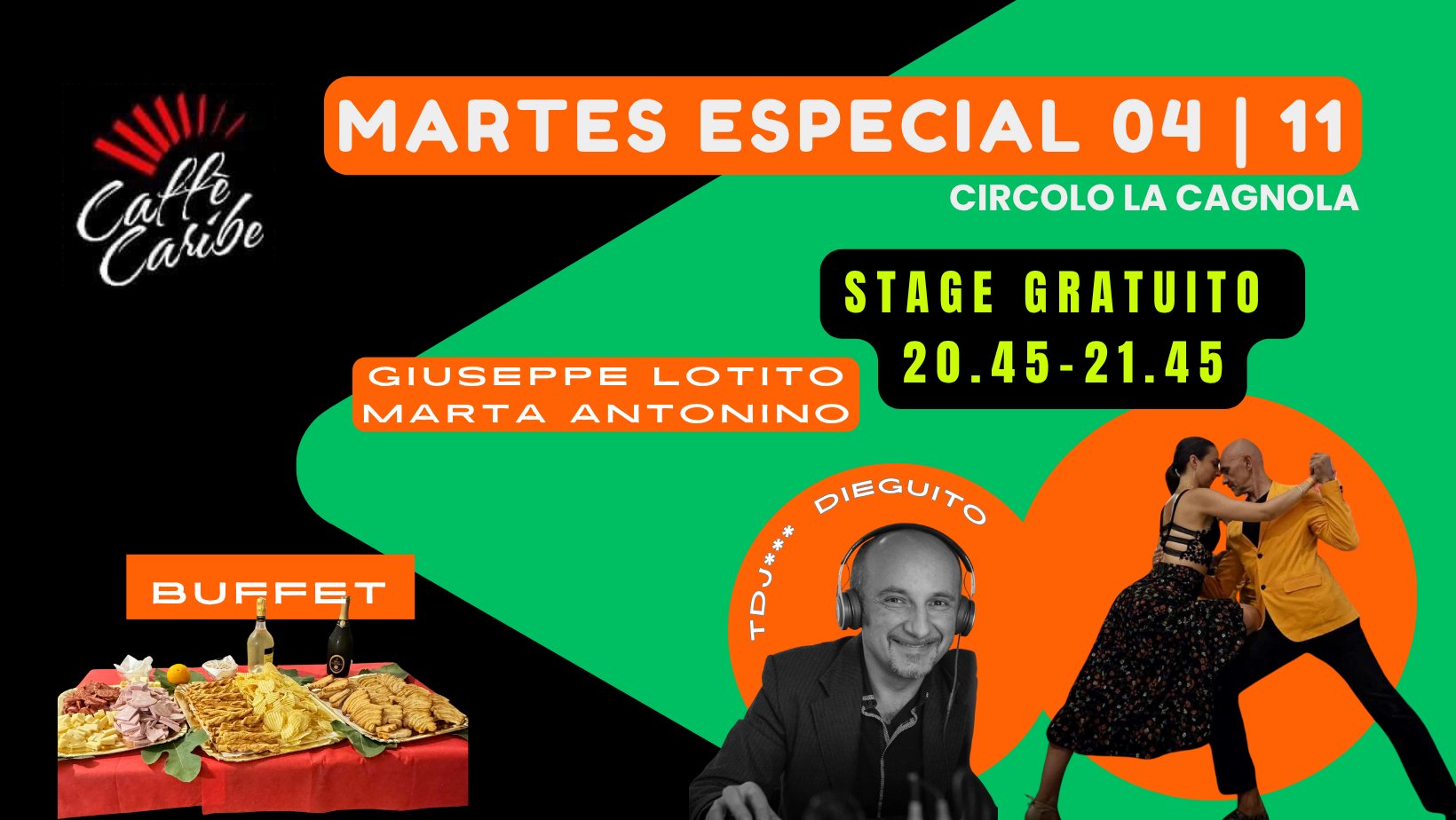 MARTES ESPECIAL CON STAGE GRATUITO DEI MAESTRI LOTITO+ANTONINO! MUSICALIZZA TDJ DIEGUITO!