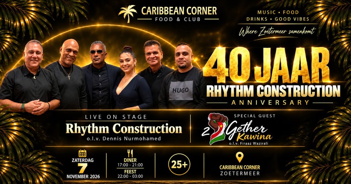 40 jaar Rhythm Construction special guest 2gether Kawina