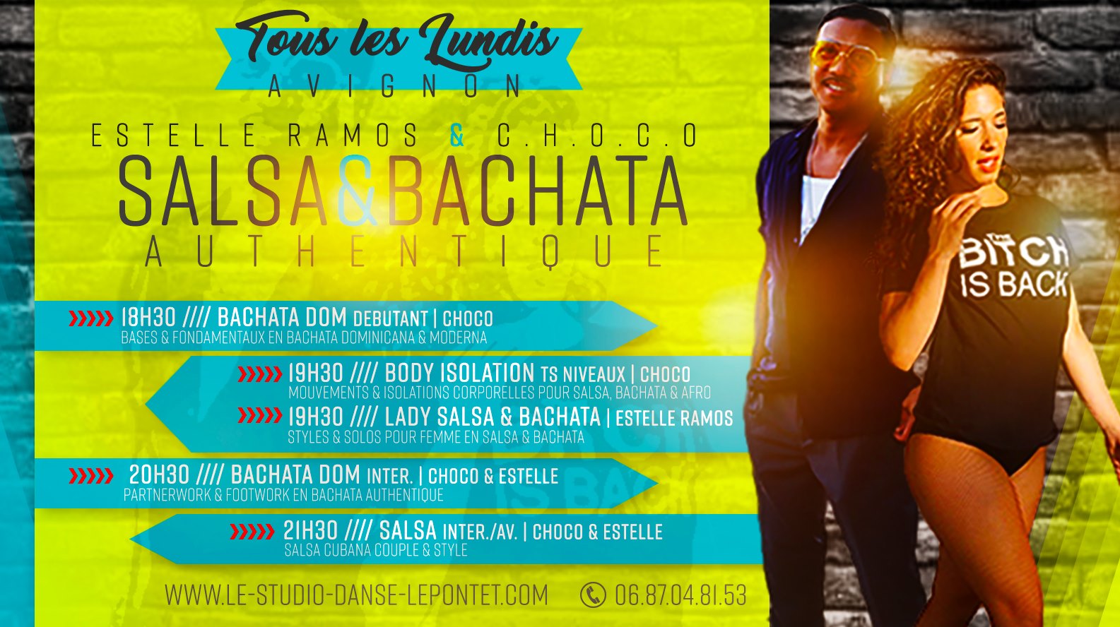 Ouverture Cours Salsa & Bachata @Avignon 2021-2022 Choco & Estelle Ramos