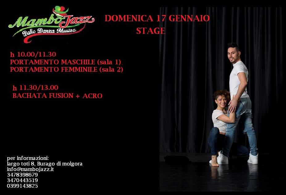 STAGE domenica 17 GENNAIO