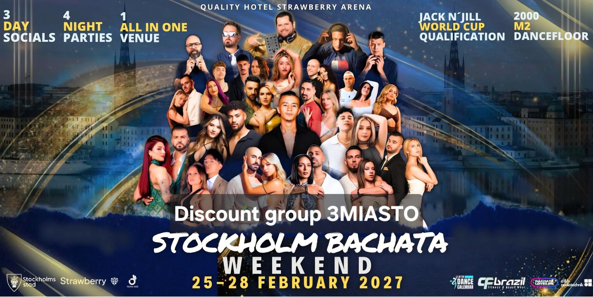 Discount group 3MIASTO for Stockholm Bachata Weekend 2027