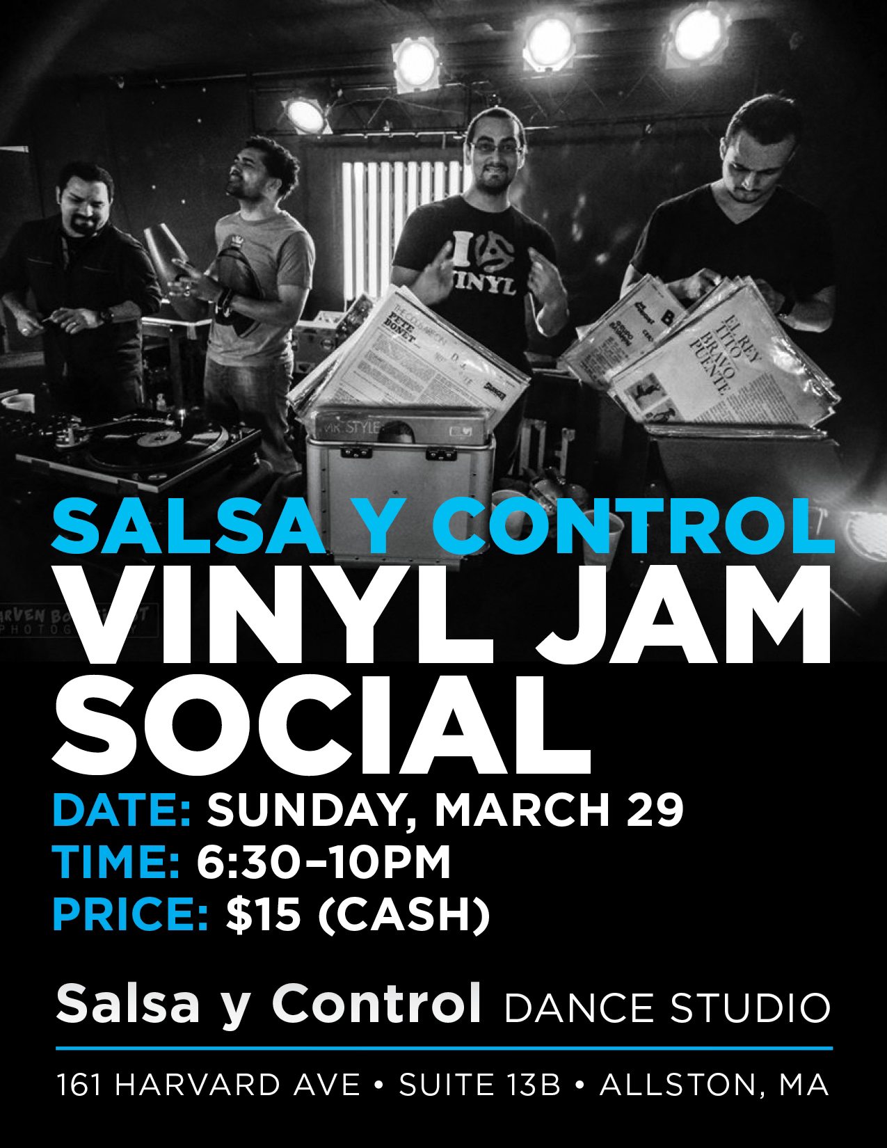 Salsa y Control March 29th Vinyl Jam Social