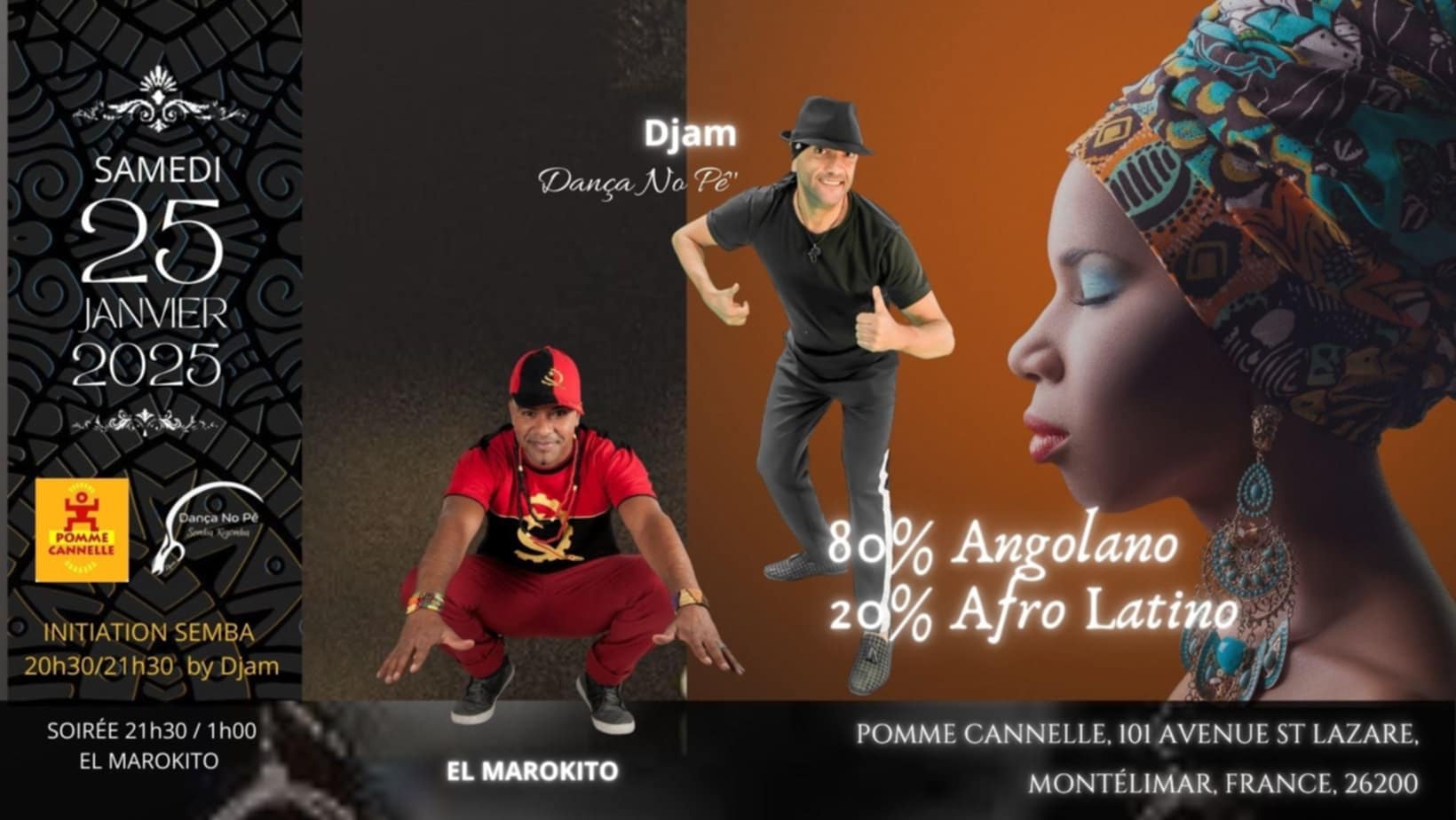 Cours Initiation Semba & Soirée Angolano-AfroLatino.