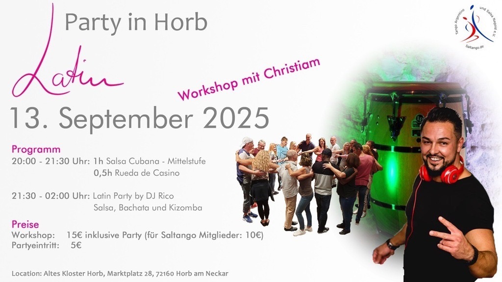 Salsaparty mit WS by Christiam und Party mit DJ Rico
