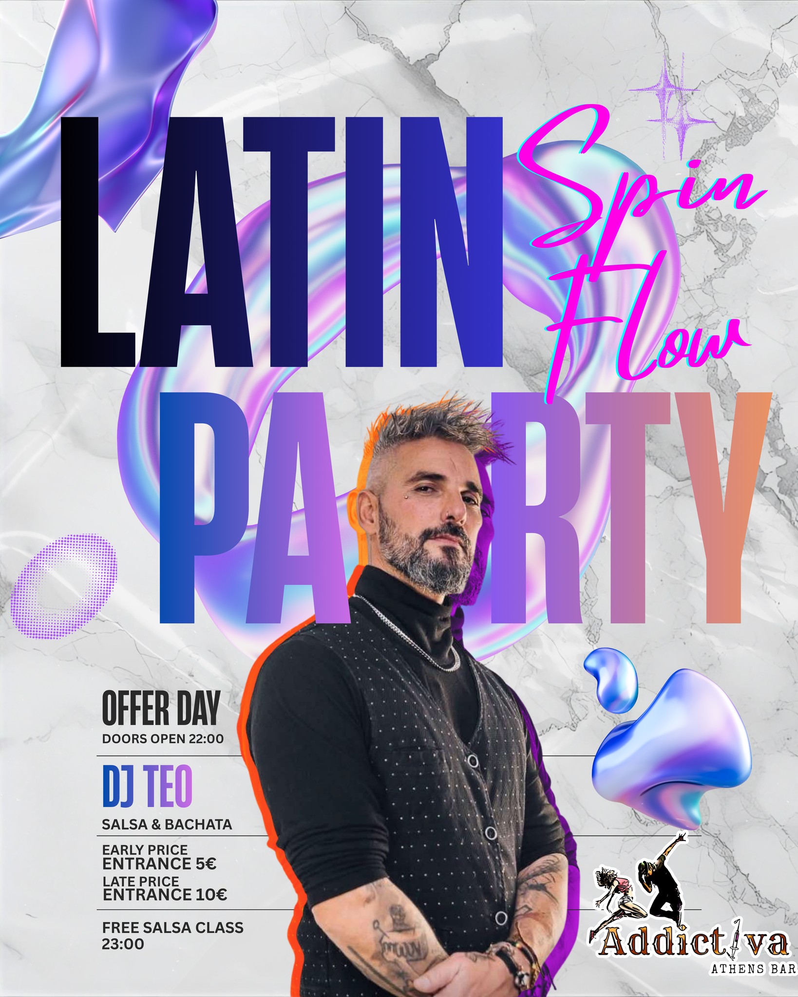Spin Flow Tuesdays Social Dancing Party Salsa Bachata Night