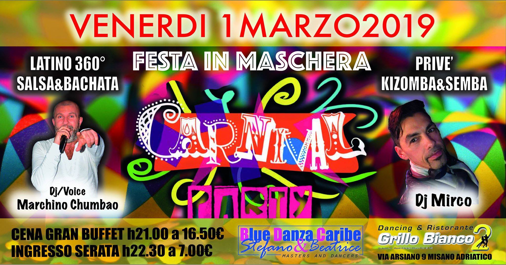 Carnevale 2019 al Grillo Bianco 2 di Misano Adriatico