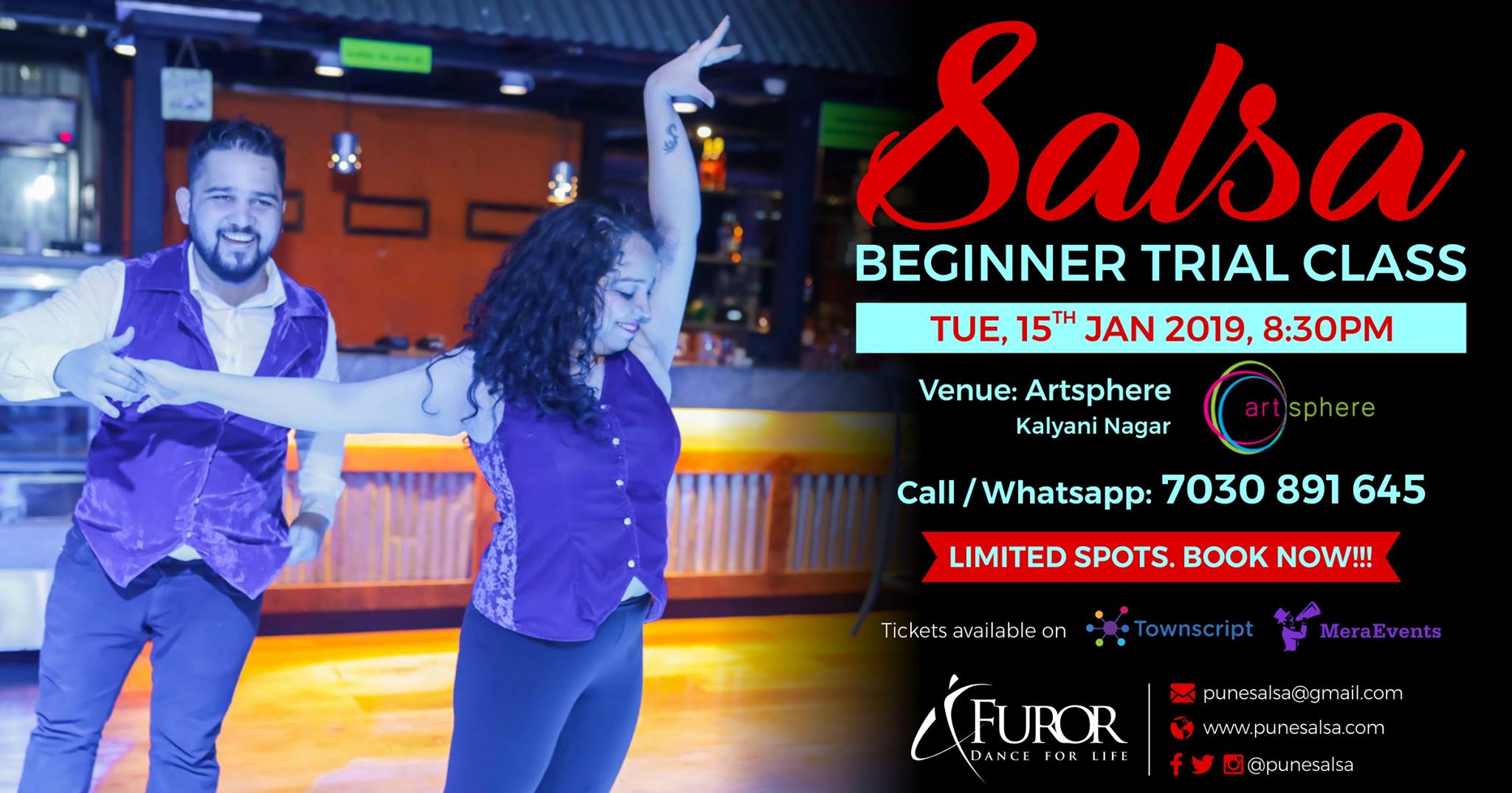 Salsa Beginner Trial Class - Tue, 15th Jan, Kalyani Nagar