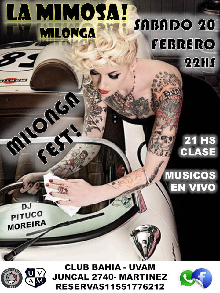 La Mimosa Milonga 20 De Febrero Desde Las 21hs. Fiesta Milonguera!