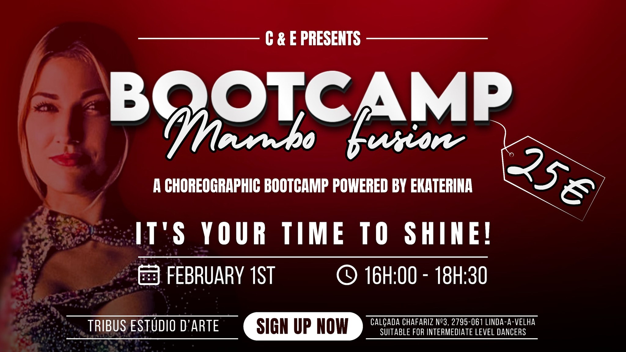 Mambo Fusion BOOTCAMP Choreography by Ekaterina FEB 1st 16h:00 Tribus Estúdio D'arte