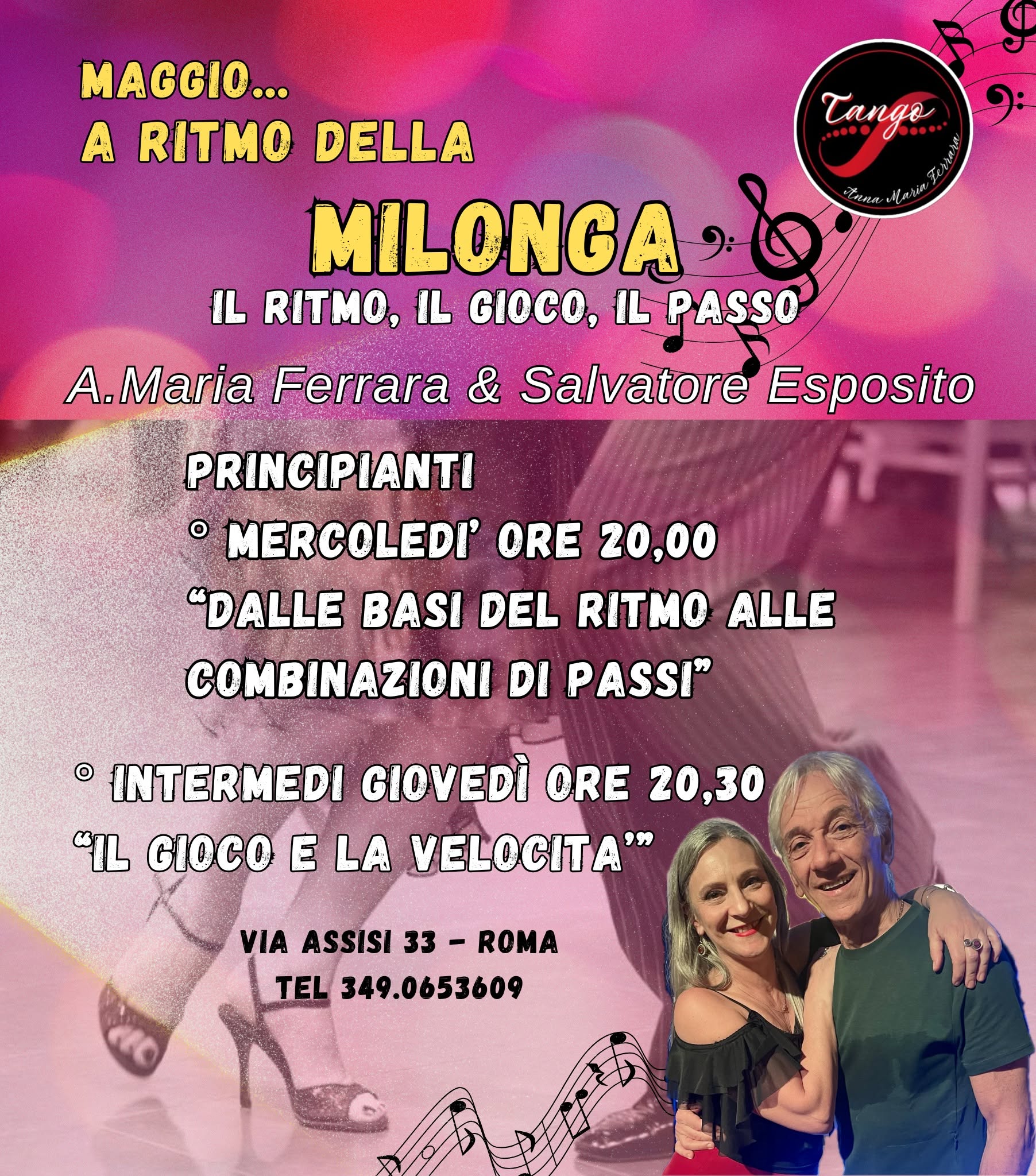 TANGO lezioni di MILONGA per PRINCIPIANTI e INTERMEDI