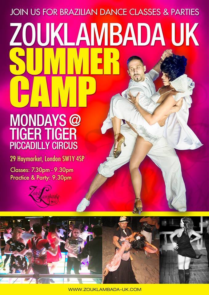 ZouklambadaUK host the Zouk night at "Tiger Tiger" 7th August