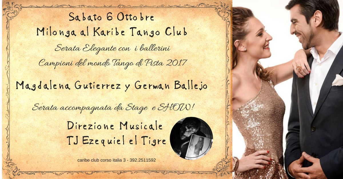 Milonga con Show Magdalena y German! Tj Ezequiel