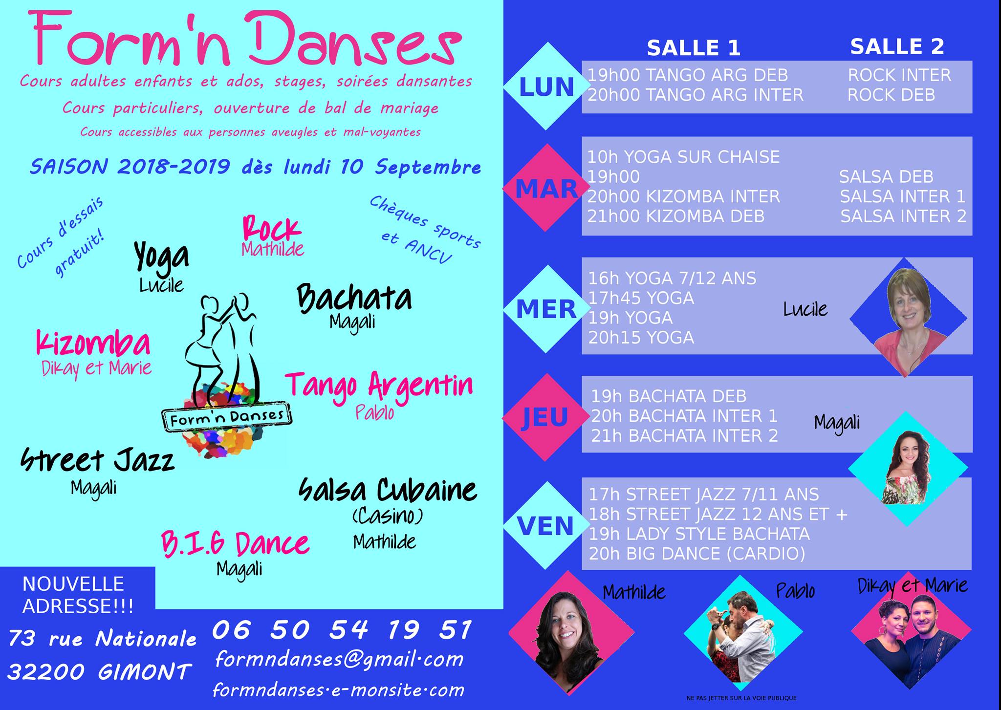 ReNtrée DAnSes 2018 2019 GImoNt