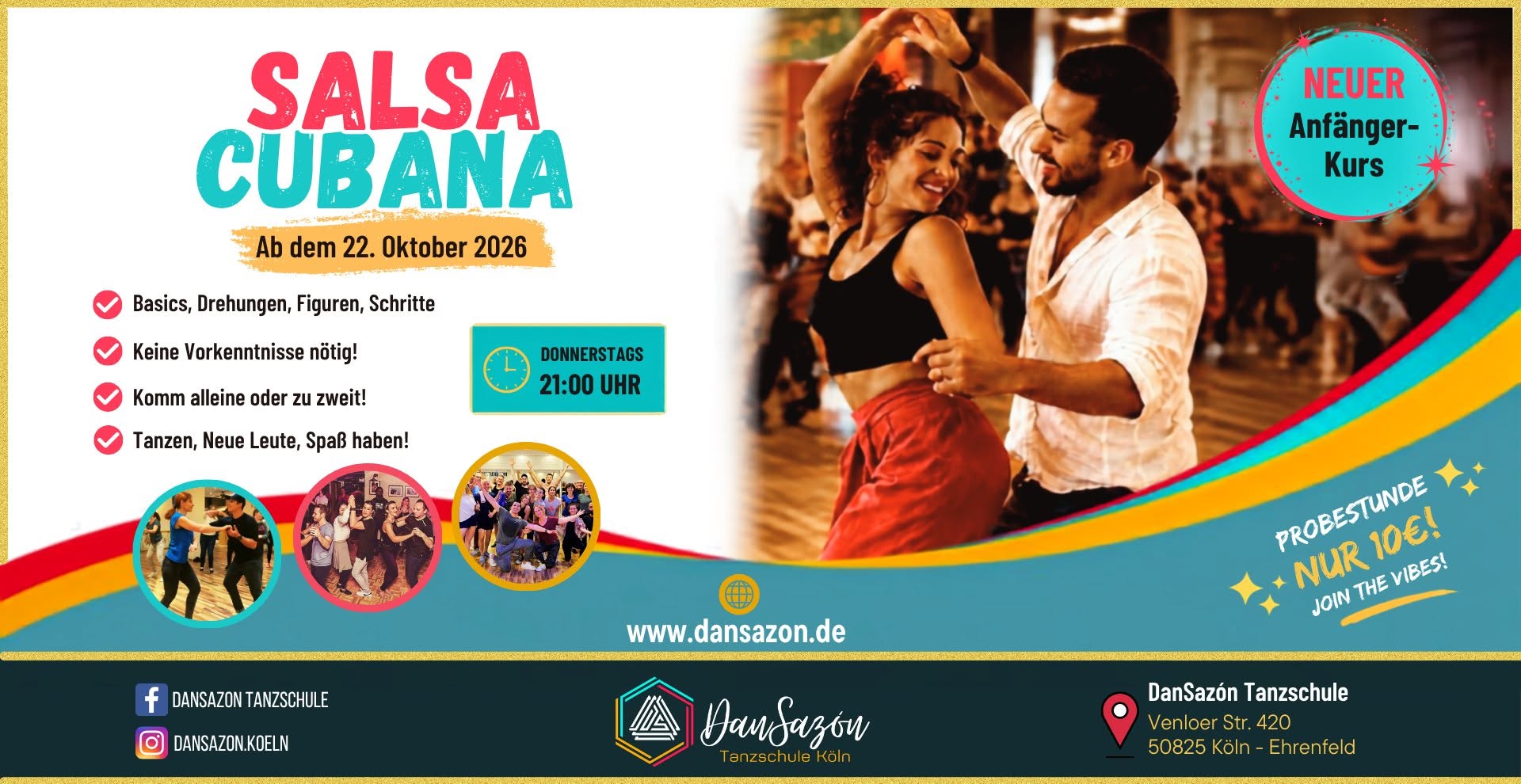Salsa Cubana Anfängerkurs A1 (ohne Vorkenntnisse)