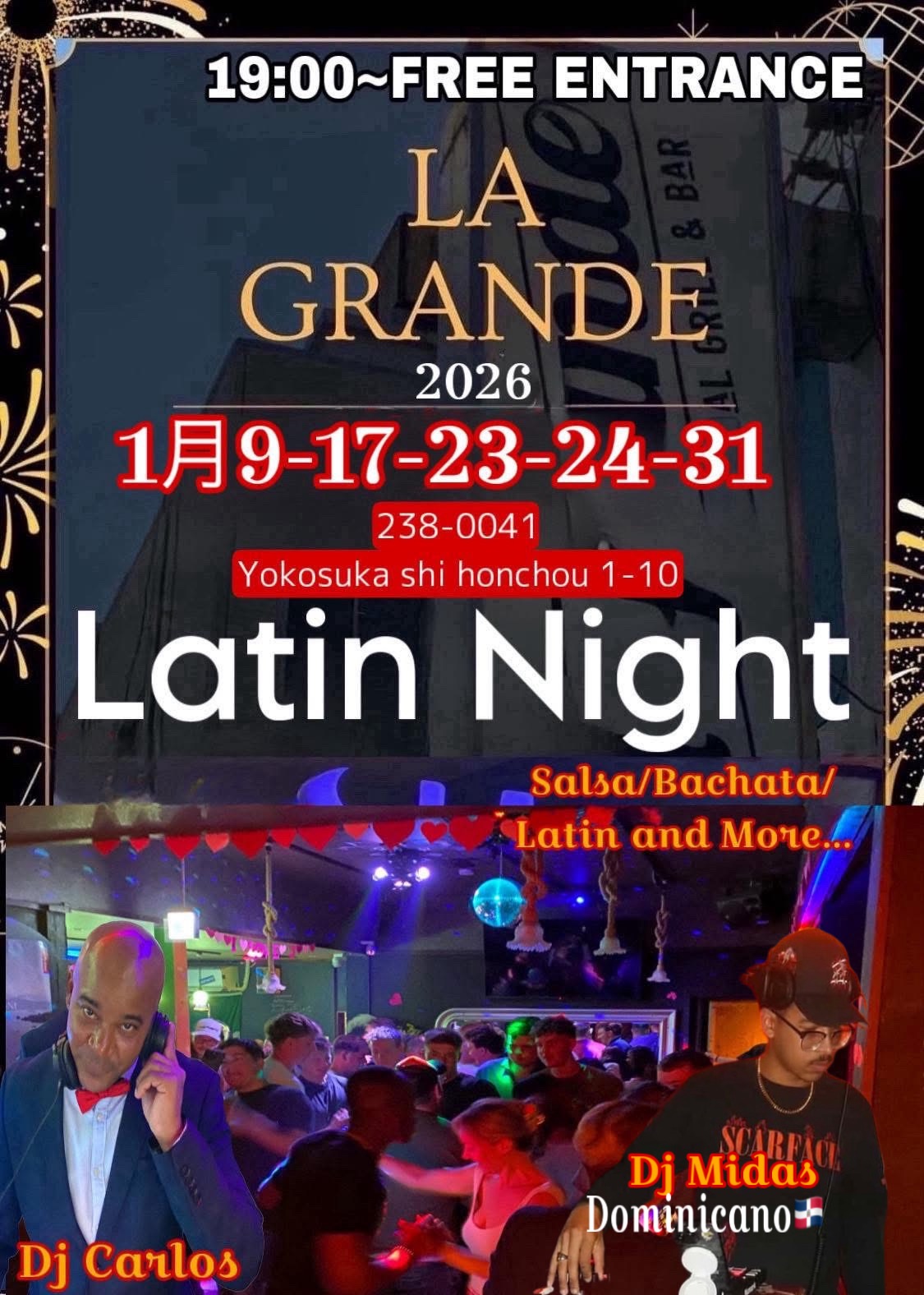YOKOSUKA LATIN NIGHT! Free Entry!