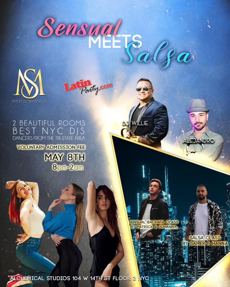 Sensual meets Salsa - 2 Rooms - 2 DJs - May 8th 8pm