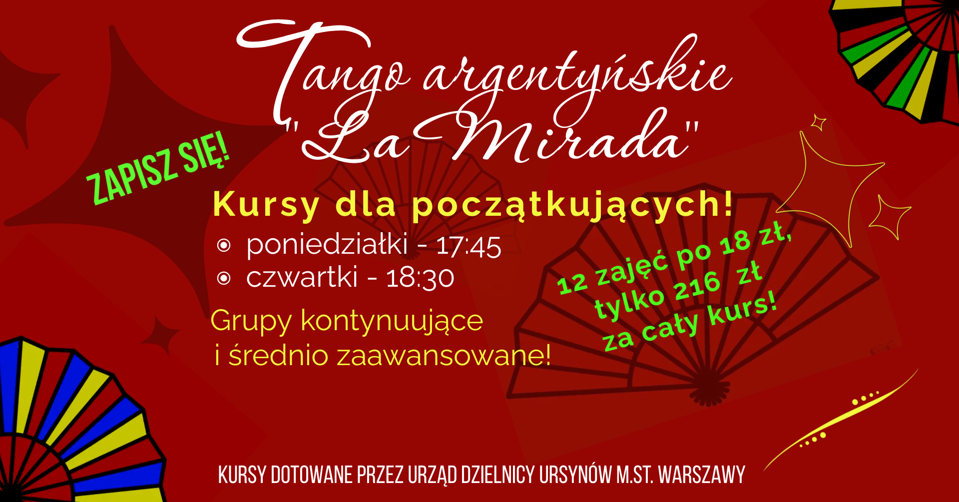 La Mirada - kursy tanga argentyńskiego Ursynów - jesień zima 2024