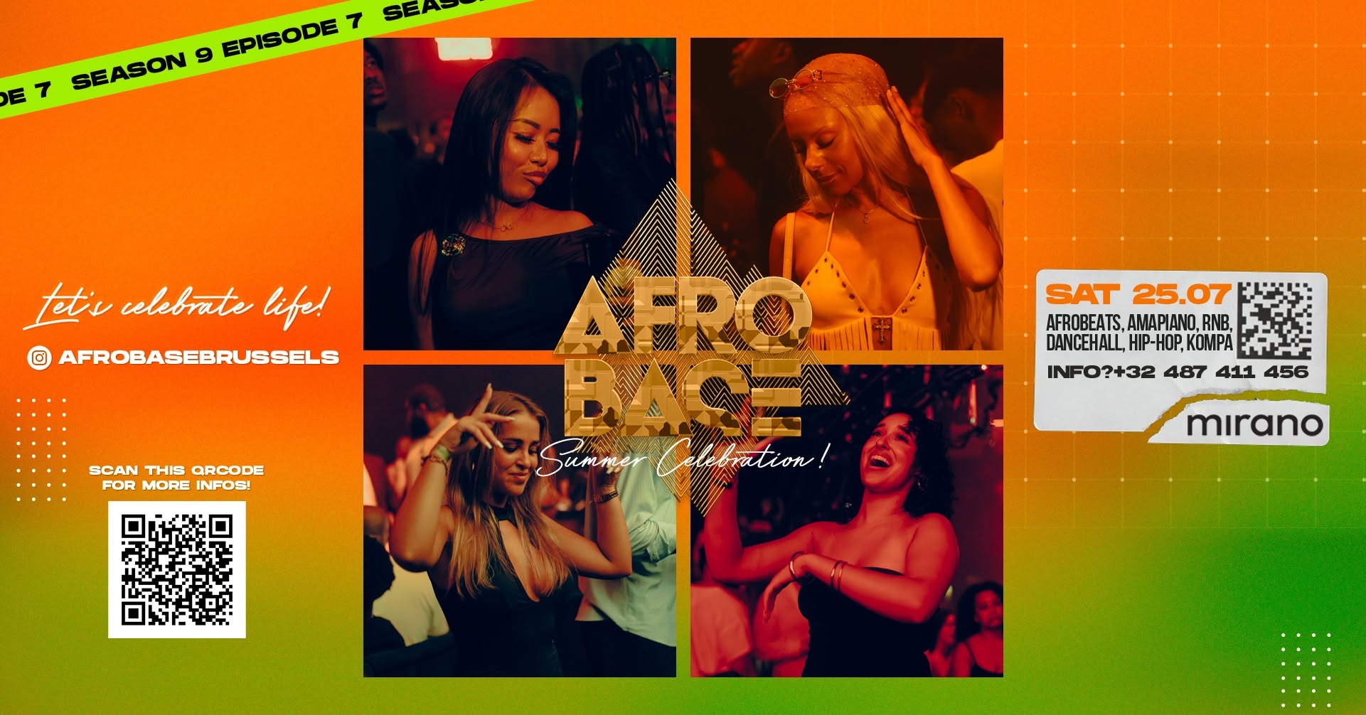 Afrobase • SAT 25.07 • MIRANO Brussels!