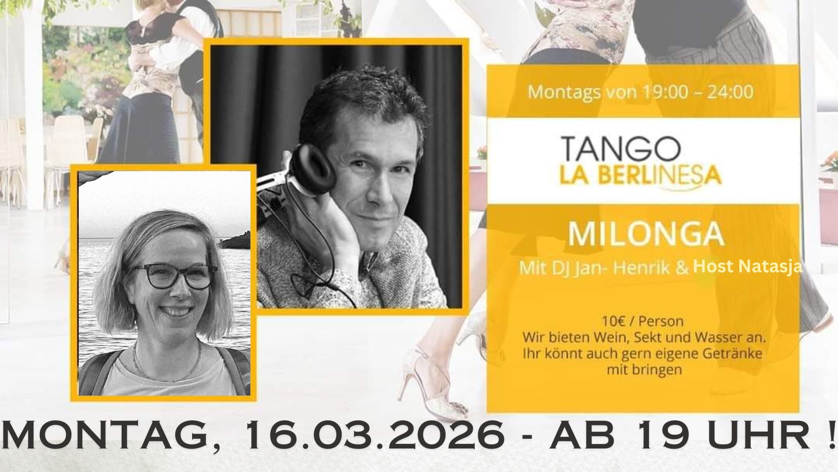 💛 Monday Milonga Berlin La Berlinesa TDJ Jan-Henrik & Host Natasja ✨️