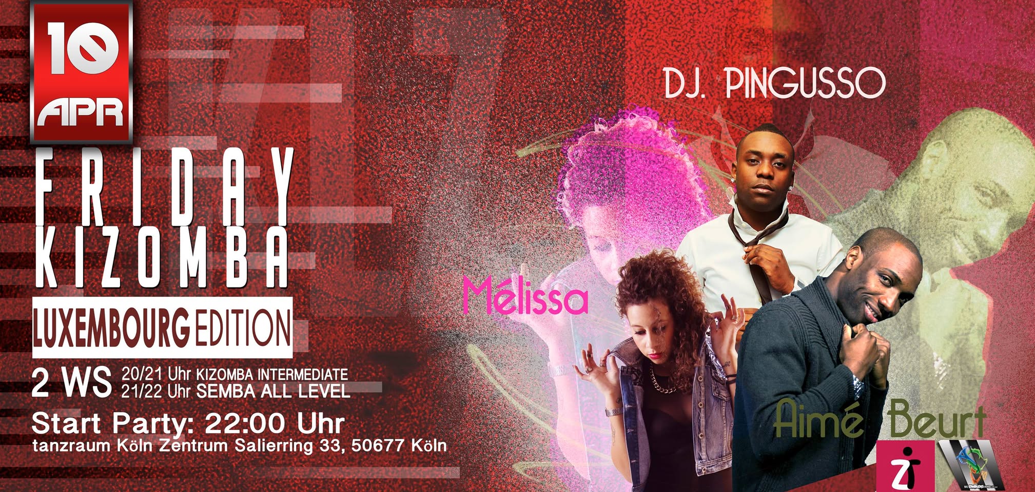 HEUTE Friday Kizz with special guest Kizomba Luxembourg Team (KZL) tanzraum Cologne feat. Afro Swagg Crew # NEW LEVEL!!!