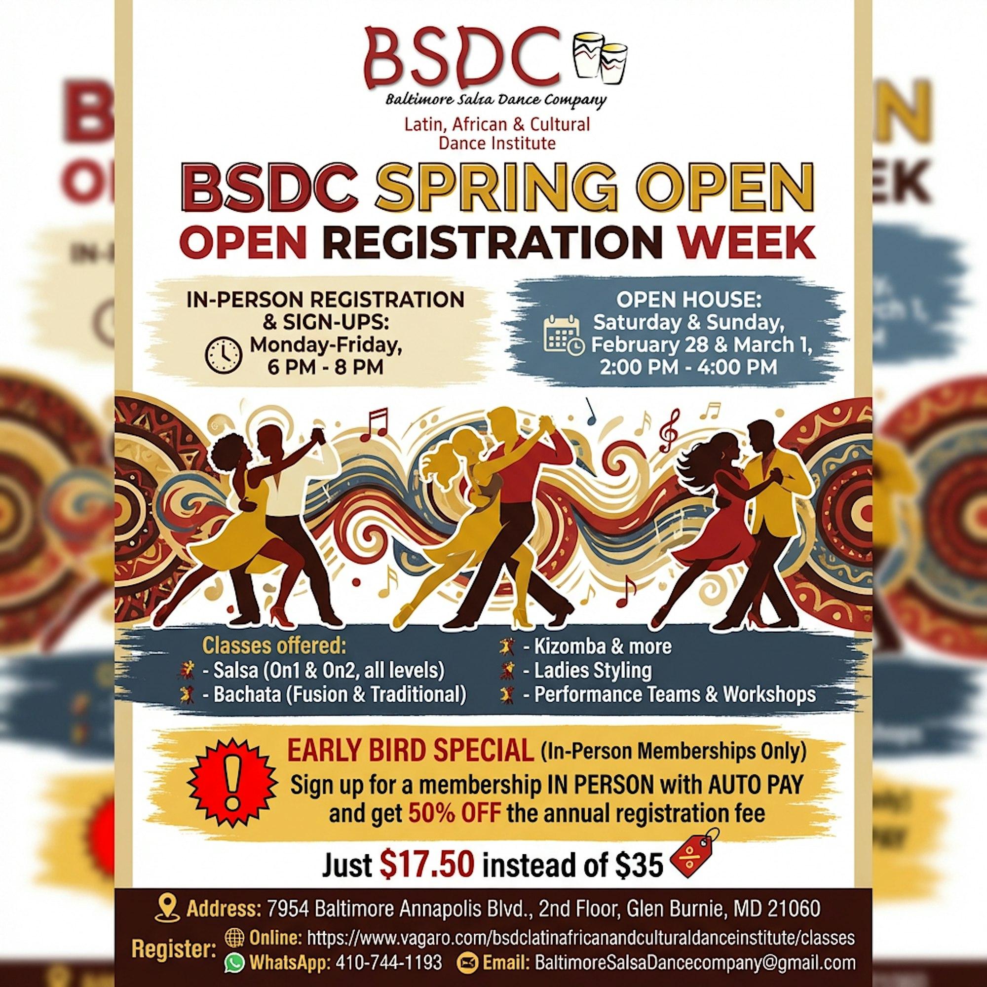 BSDC Dance Institute’s Open Registration Week & Spring Open House 2026!