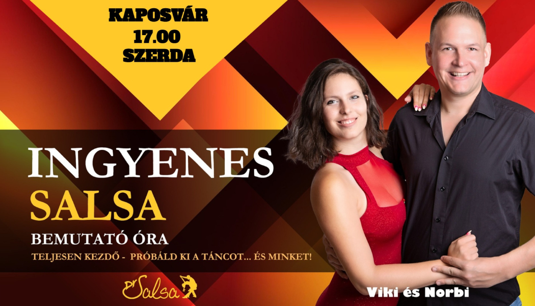 SALSA teljesen kezdő tánctanfolyam Kaposvár TIt Szerdánként 17.00 SZEPT.11 INGYENES Bemutatóóra