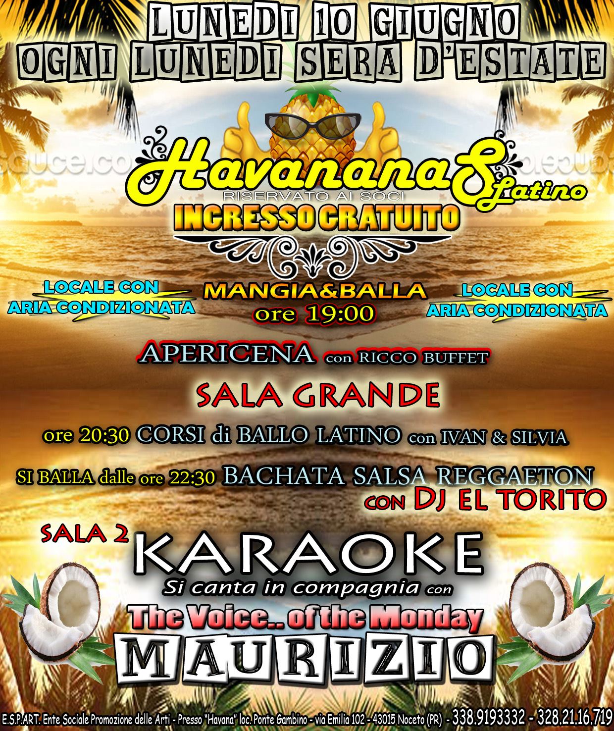 Havananas - Lunedi Sera Latino Apericena Corsi Dj Torito+KARAOKE