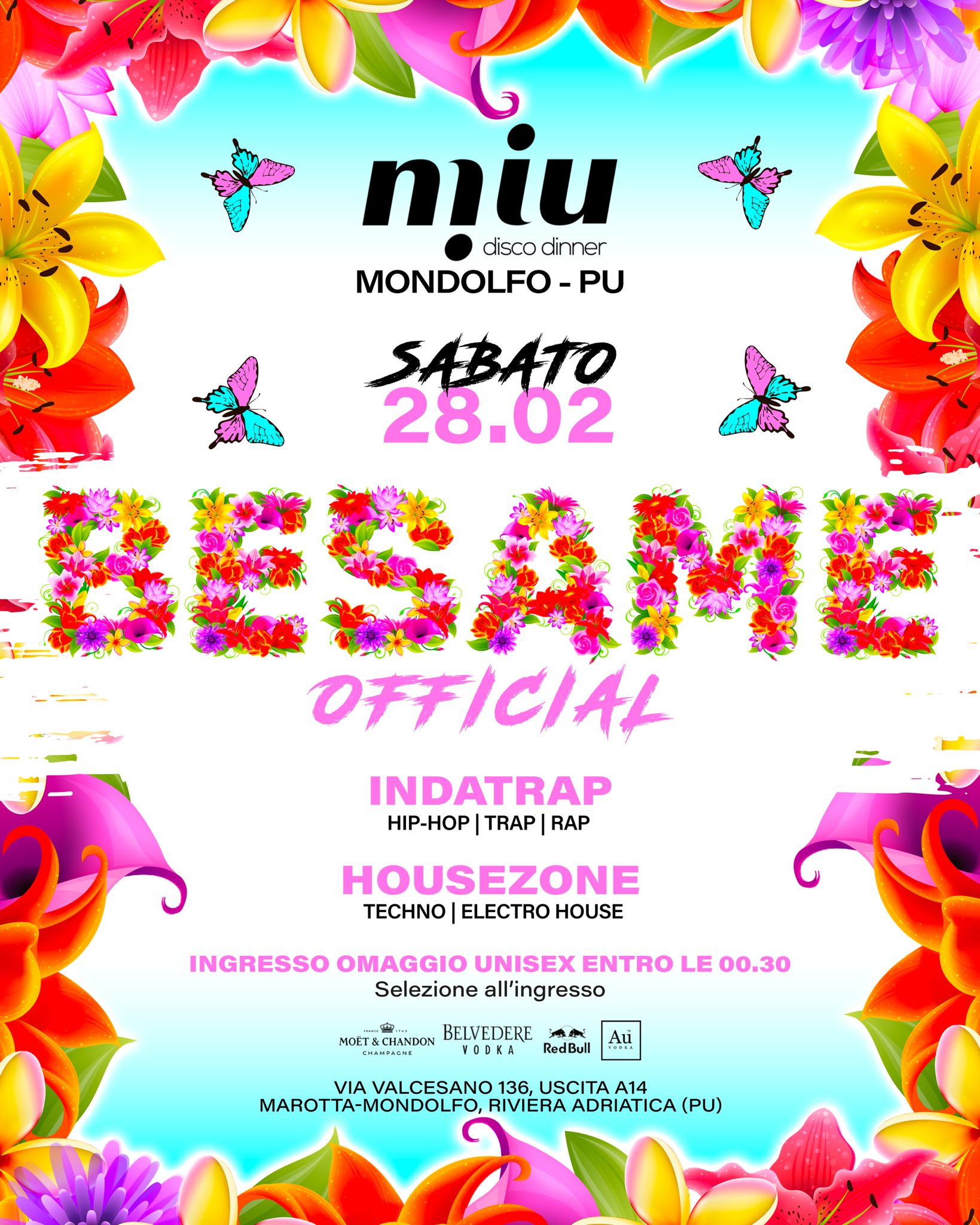 Sabato 28 Febbraio • Besame Official Winter Tour