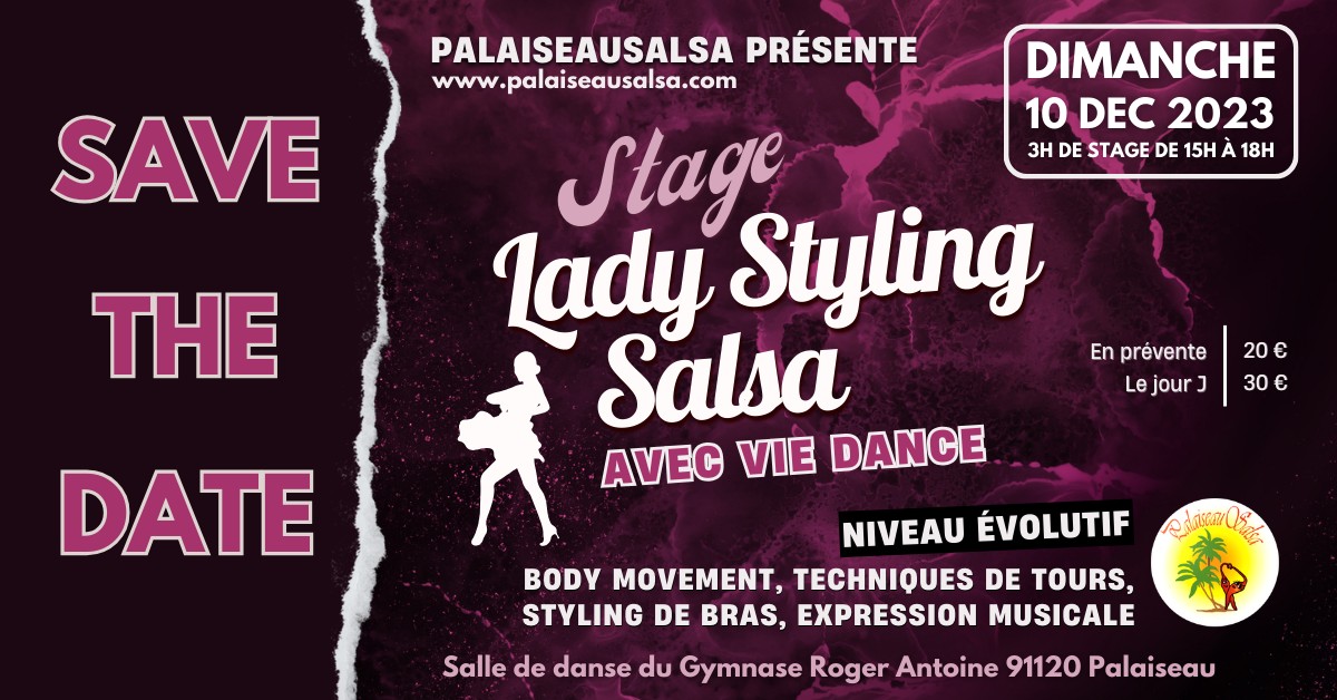 Stage Lady Styling Salsa avec Vie Dance - Dimanche 10 décembre